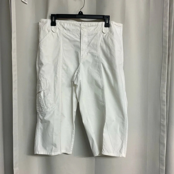 Frenchcuff white capris size 12 - Picture 1 of 5